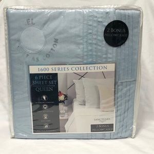 Queen size  6 pieces Sheets set. Blue